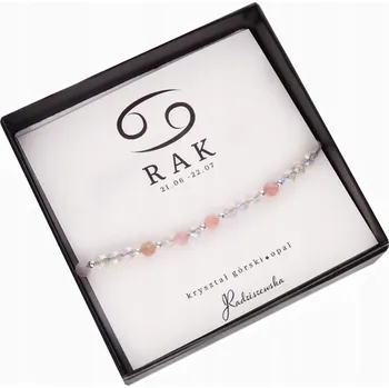 Náramek Náramek z kamenů rak znamení zvěrokruhu stříbro 925 Dárek Šperk s VĚNOVÁNÍM