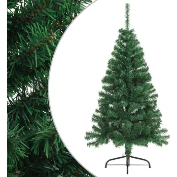 Vánoční stromek Umělý poloviční vánoční stromek se stojanem zelený 120 cm PVC - 8720286361474