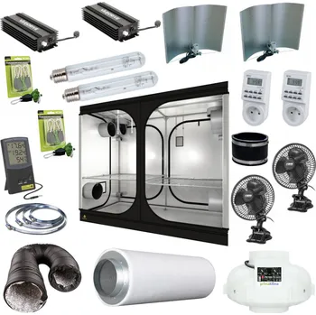 Pěstební box Growmarket Kompletní grow box 2x600W MEDIUM, 240x120x200 cm