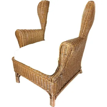 Křeslo Axin Trading 1920 ratan bílý polstr