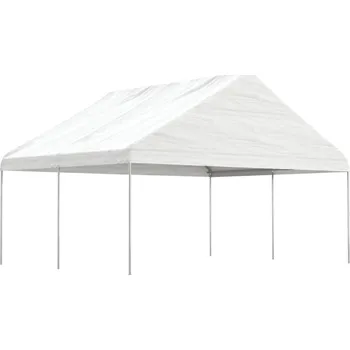 Zahradní altán Altán se střechou bílý 4,46 x 5,88 x 3,75 m polyethylen - 8720845751777