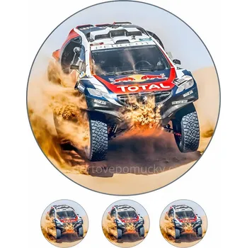 Jedlá dekorace na dort Auto Dakar - jedlý papír