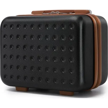 Kosmetický kufr KONO malý toaletní kufřík na zavazadlo - 11L - černá - ABS K2394L