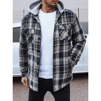 Pánská casual bunda Pánská přechodná bunda s kapucí DStreet černá | modrá | bílá | šedá | kaki | krémová | vícebarevná 3071111