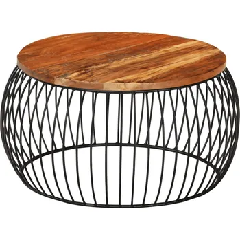 Konferenční stolek Konferenční stolek Ø 68 cm masivní recyklované dřevo - 8720286724286