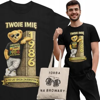 Pánské tričko Pánské tričko k 40. narozeninám s personalizací jména + taška