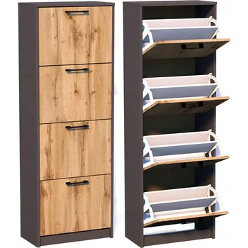 Botník Botník Meble Bestseller 50 x 152 x 28 cm dub wotan, grafit