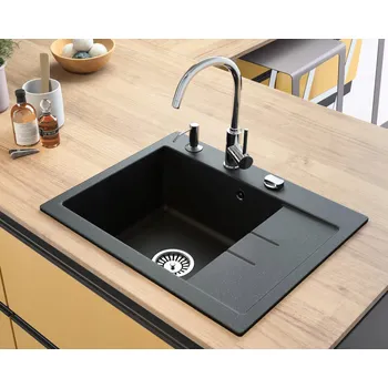 Granitový dřez Dřez jednopůlkový Lavello granit černý