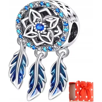 Přívěsek Přívěsek lapač snů , modrá magnolie stříbro 925 + krabička