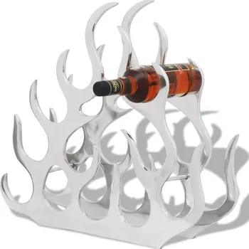 Stojan na víno Stojan na víno na 11 lahví stříbrný hliník - 8718475950974