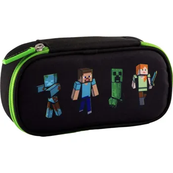 Penál Astra Školní kulaté pouzdro Minecraft AC6 – s klopou