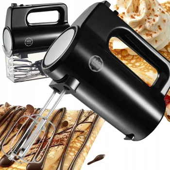 RUČNÍ KUCHYŇSKÝ MIXÉR VÍCEÚČELOVÝ SILNÝ 400 W HM24010B ČERNÝ 5 RYCHLOSTÍ