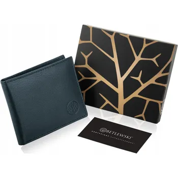 Peněženka Peněženka Betlewski , přírodní kůže, modrá - muž