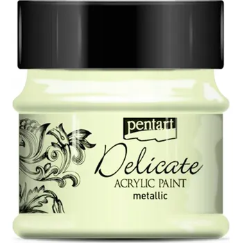 Vodová barva Barva metalická barva BÍLÉ ZLATO Delicate 50 ml. Pentart decoupage