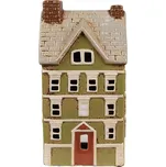 Zelený keramický domeček na čajovou svíčku Houthem II – 14x10x26 cm