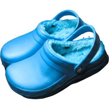 Chlapecké pantofle Listar 8861C Dětské gumové zateplené nazouváky tm.tyrkysové