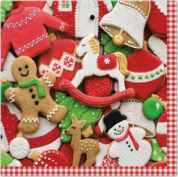 Papírový ubrousek Papírové ubrousky vánoční, třívrstvé 33 x 33 cm, 20 ks