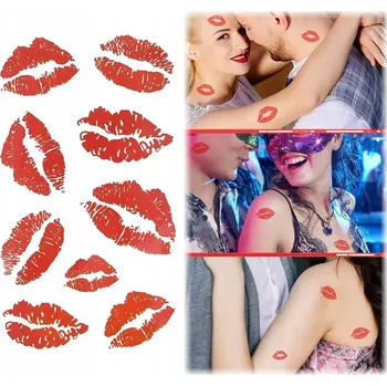 Odstranitelné tetování Smyvatelné tetování – Červené rty – Sada
