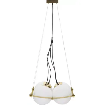 Závěsný lustr Japany 45 cm zlatý/bílý