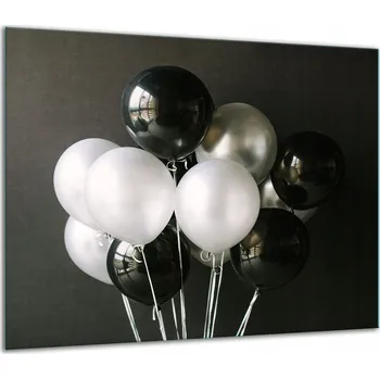 Obraz SKLENĚNÁ OCHRANNÁ DESKA NA SPORÁK 60x52 BALÓNKY