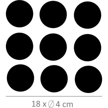 Samolepící etiketa Označto Sada štítků / nálepek, štítek černý "KOLEČKO" - 18ks