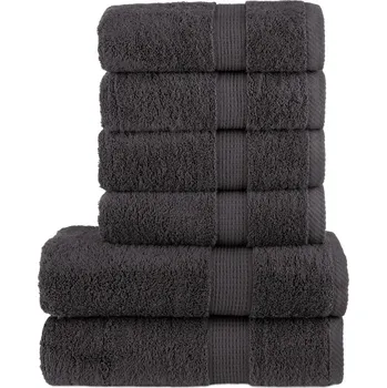 Utěrka 6dílná sada ručníků Premium SOLUND antracitová 600 g/m² - 8721012151956