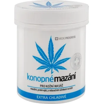 Masážní přípravek Konopná mast MedicProgress chladivá 5% bez barviv 250 ml