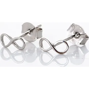 Módní doplněk Stříbrné naušnice nekonečno AGUP1870