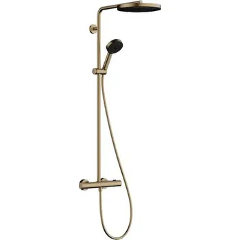 Sprchový set Hansgrohe Pulsify S Puro - Sprchový set s termostatem, průměr 26 cm, 3 proudy, kartáčovaný bronz 24237140