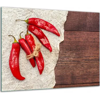Obraz SKLENĚNÁ OCHRANNÁ DESKA NA SPORÁK 60x52 PAPRIKA