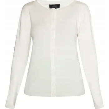 Dámský svetr Dámský propínací svetr usha BLACK LABEL - bílý, XL