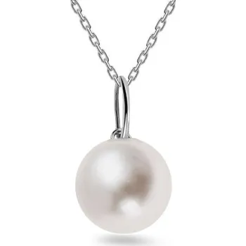 Přívěsek Jemný perlový přívěsek 7 mm, bílé zlato 14K IZ20366A + dárkové balení LUXUS zdarma