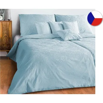 Povlečení Damaškové povlečení 140x200, 70x90 BOHEMA Popínavka světle modrá