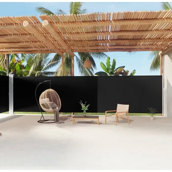 Markýza Zatahovací boční markýza černá 200 x 1 200 cm - 8720286771419