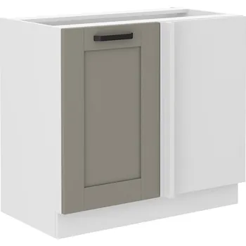 Kuchyňská linka Spodní rohová skříňka Luna 105 ND 1F BB Barva korpusu: Bílá, Barva dvířek: Clay Grey