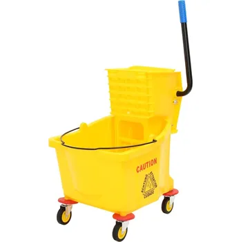 mop Kbelík na mop se ždímačkou a kolečky žlutý 36 l polypropylen - 8720845852641