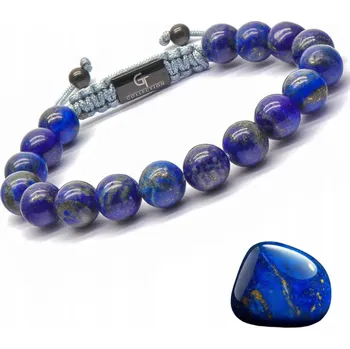 Náramek Pánský náramek s jedním řadou energetických kamenů Lapis Lazuli