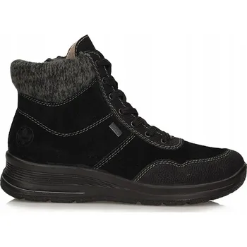 Dámská zimní obuv RIEKER ANTISTRESS DÁMSKÉ KOTNÍKOVÉ BOTY VODĚODOLNÉ MERINO ČERNÉ L7710-00 vel. 38