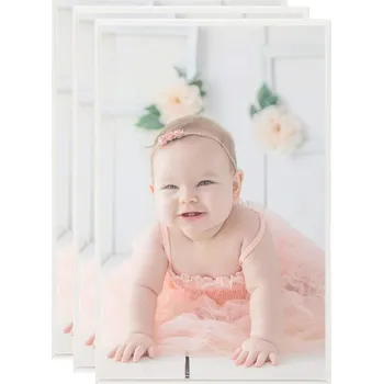 Rám na obraz Fotorámečky koláž 3 ks na stůl stříbrné 13x18 cm MDF - 8720286485521