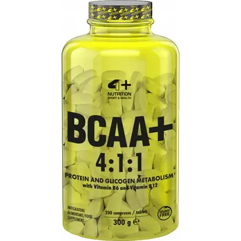 Aminokyselina Tablety BCAA BCAA+ 4:1:1 4+ Nutrition 205 g přírodní