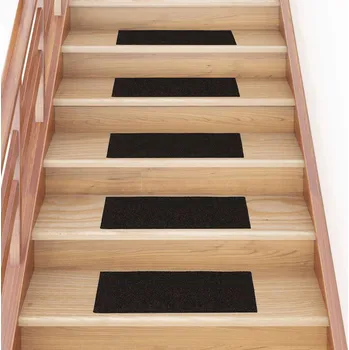 Nášlap na schod Schodové rohože samolepicí 30 ks 60 x 25 cm tmavě hnědé obdélníkové - 8721288458292