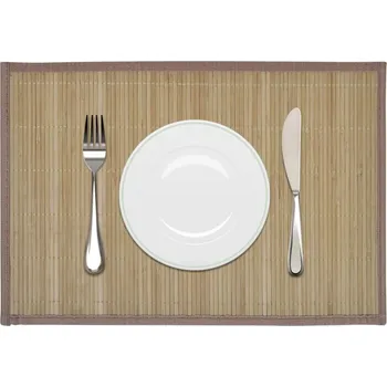 prostírání 6 ks bambusových prostírání 30 x 45 cm hnědá - 8718475940340