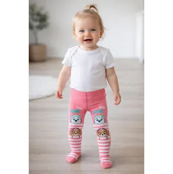 Eplusm Kojenecké punčocháče TLAPKOVÁ PATROLA Skye a Everest růžové Barva: Růžová, Velikost: 68/74