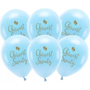 Latexové balónky Křest Svatý modré 33cm 6 kusů