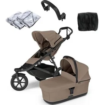 Kočárek Thule Urban Glide 3 Kompletní kočárek + Madlo na kočárek + Uni příslušenství - Tinted Taupe