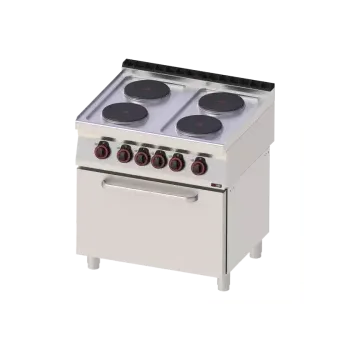 Sporák REDFOX Sporák elektrický se statickou elektrickou troubou GN 2/1 - 4x plotýnka 400 V | REDFOX - SPT 70/80 21 E