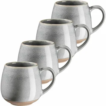 Mäser Sada velkých hrnků 4 ks AQUATA – 500 ml, šedá