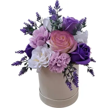 umělá květina made by ANTEROS Mýdlová kytice Violet perla
