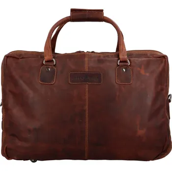 Pánská aktovka Kožená cestovní taška Greenwood Malcolm - koňak