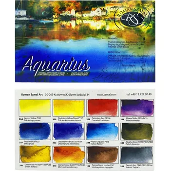 Vodová barva Akvarelové barvy Roman Szmal Aquarius Adam Papke (12 pánviček)